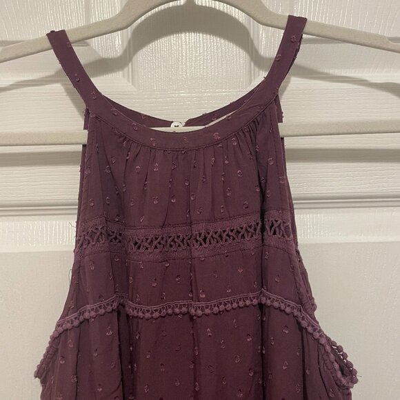 Loft Embroidered Plum Halter Dress (5 clothing items for $15) - Picture 2 of 6